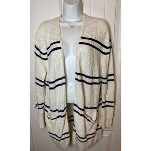 Madewell Striped Cotton Blend Cardigan XL